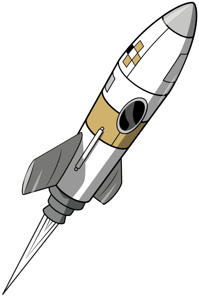 Rakete mit Logo der Hochschule Ansbach